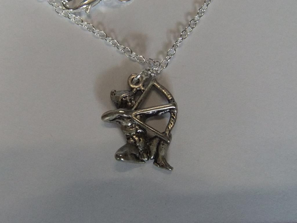 zilverkleurige ketting met sterrenbeeld keuze uit, Verzenden, Nieuw, Zilver, Overige materialen