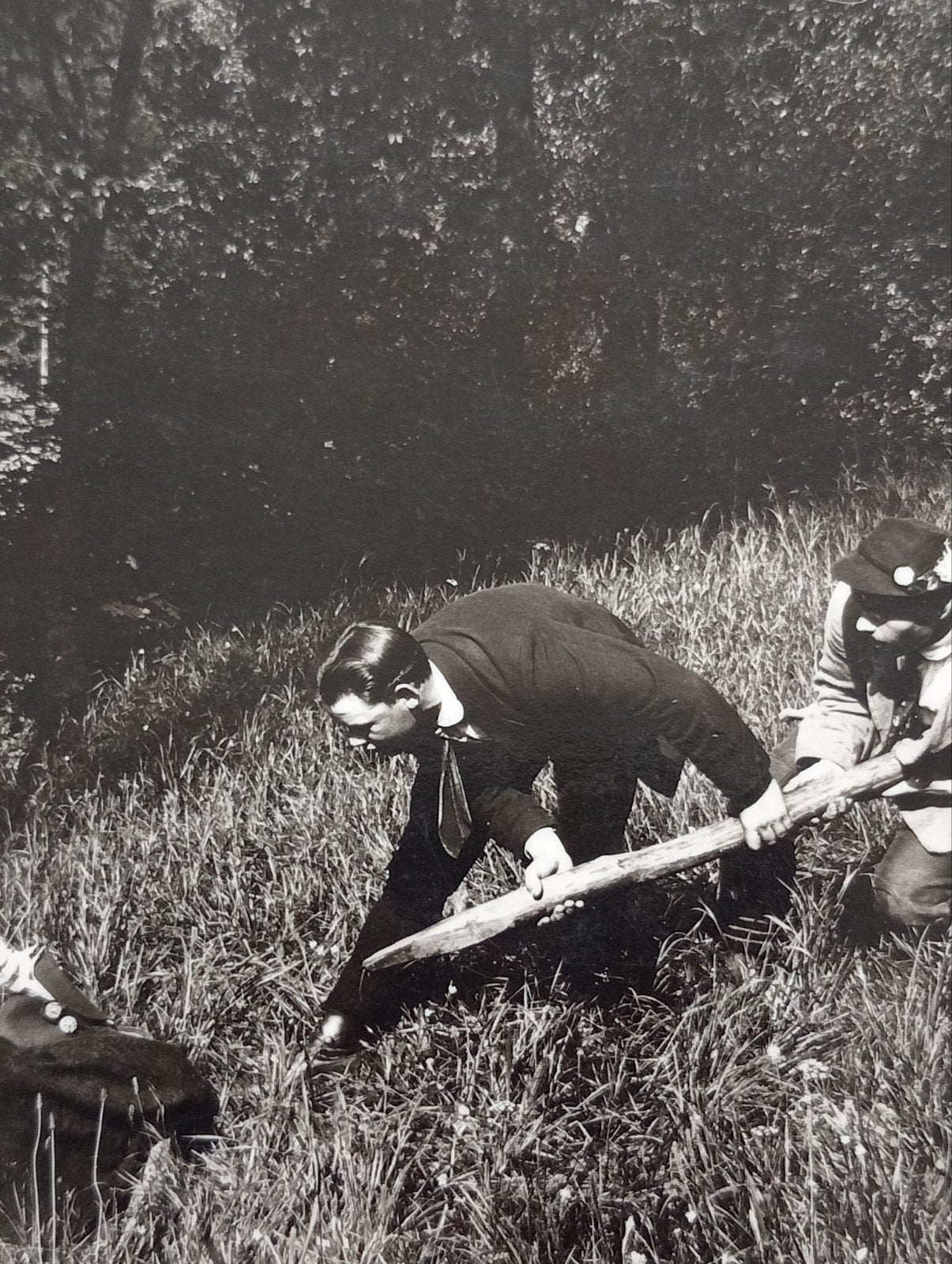 Groep mannen met een grote tak Frankrijk 1933, Verzamelen, Ophalen of Verzenden, Voor 1940, Gebruikt, Overige onderwerpen