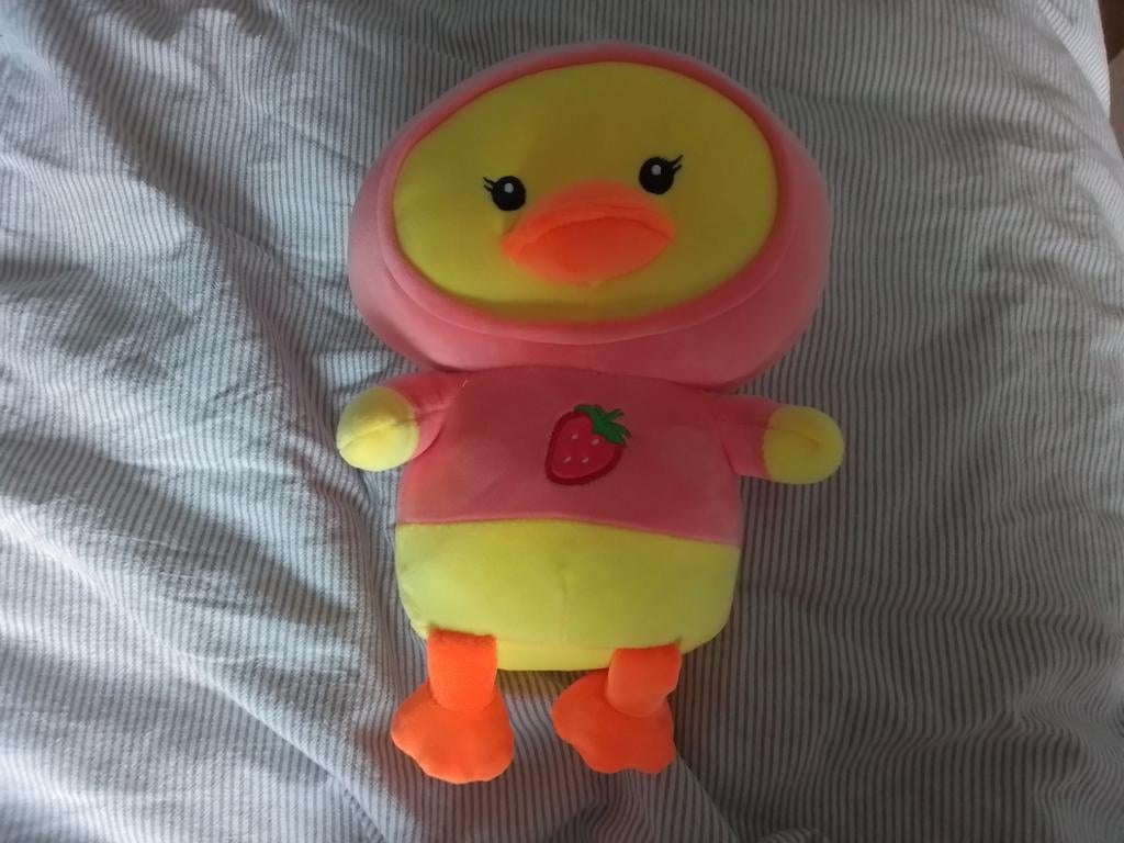 Leuke knuffel zacht en schattig eendje met perzik hoodie, Ophalen, Overige typen