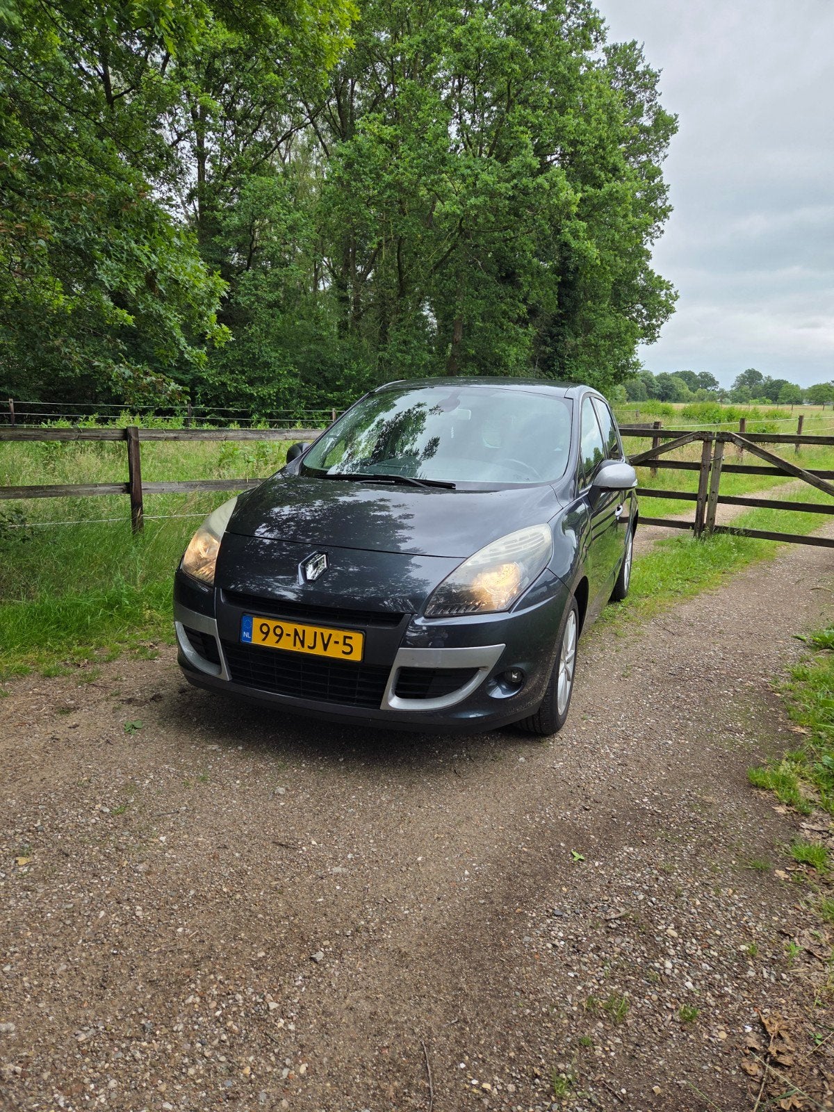 Renault Scénic 1.6 16V 81KW 2010 Grijs, Auto's, Renault, Voorwielaandrijving, 1295 kg, 4 cilinders, 75 €/maand