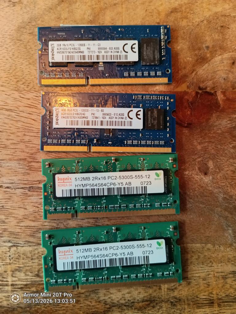 Diverse gebruikte laptop geheugenmodules (DDR2 & DDR3), Computers en Software, RAM geheugen, Gebruikt, 8 GB, Ophalen of Verzenden