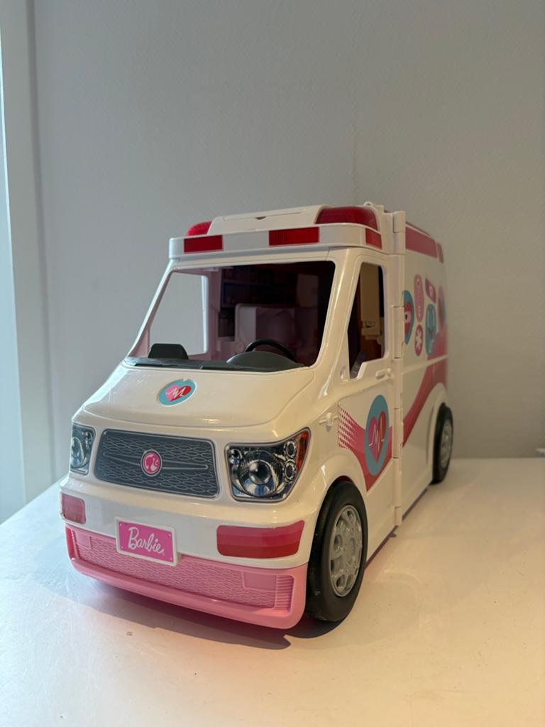 Barbie Ambulance Speelset - Ziekenhuis en Dierenkliniek, Ophalen of Verzenden, Zo goed als nieuw