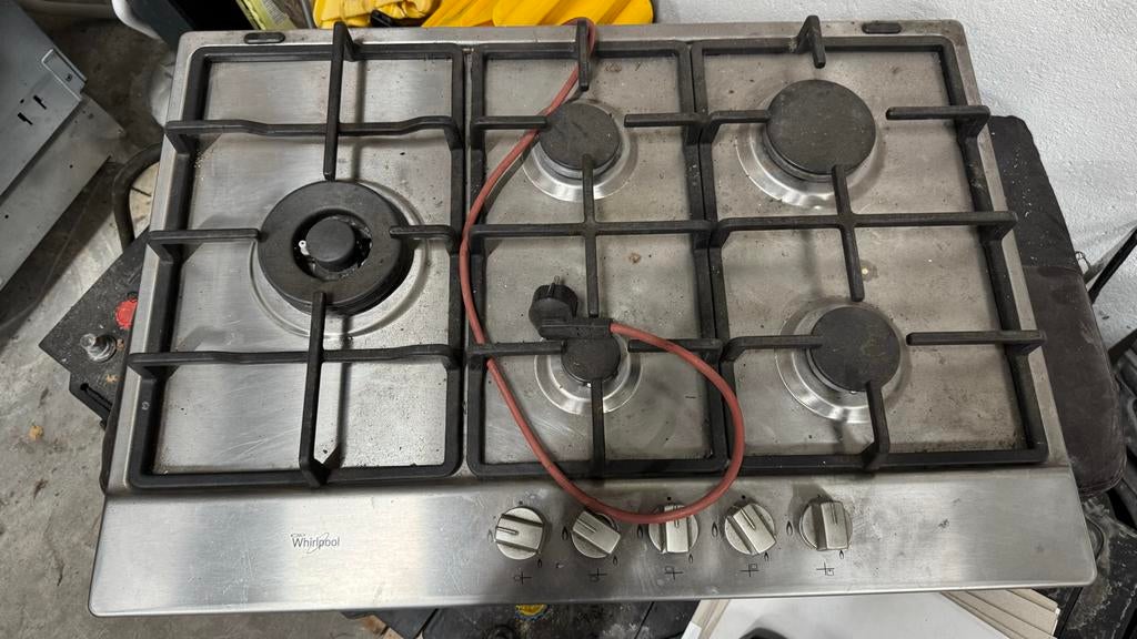 Set Whirlpool fornuis, vaatwasser, koelkast en oven, Witgoed en Apparatuur, 60 cm of meer, Zo goed als nieuw, Inbouw, Ophalen