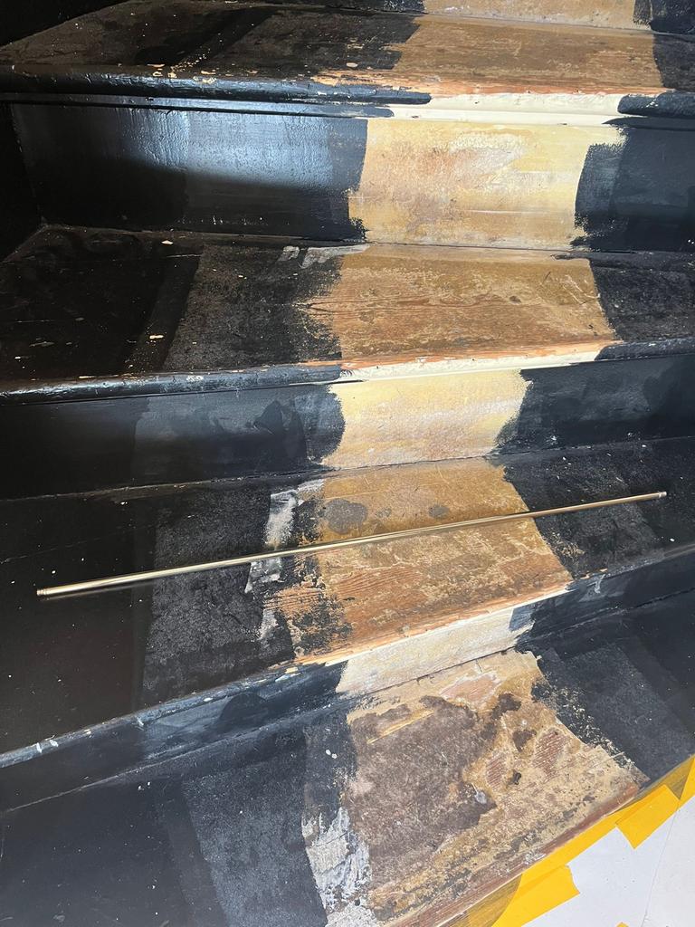 Metalen roedes voor trapbekleding, 33 stuks, Overige materialen, Gebruikt, Overige typen, Ophalen of Verzenden