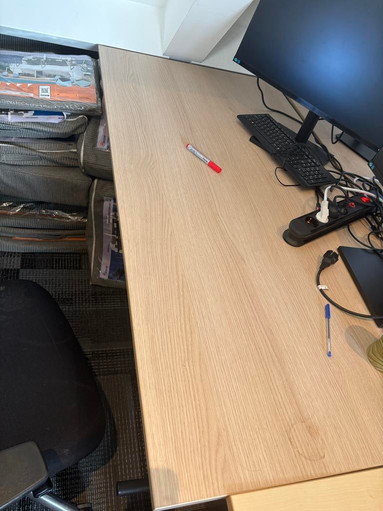 Verstelbaar inklapbaar bureau - ideaal voor thuiswerkplek, Ophalen, Overige typen, Gebruikt, Hout