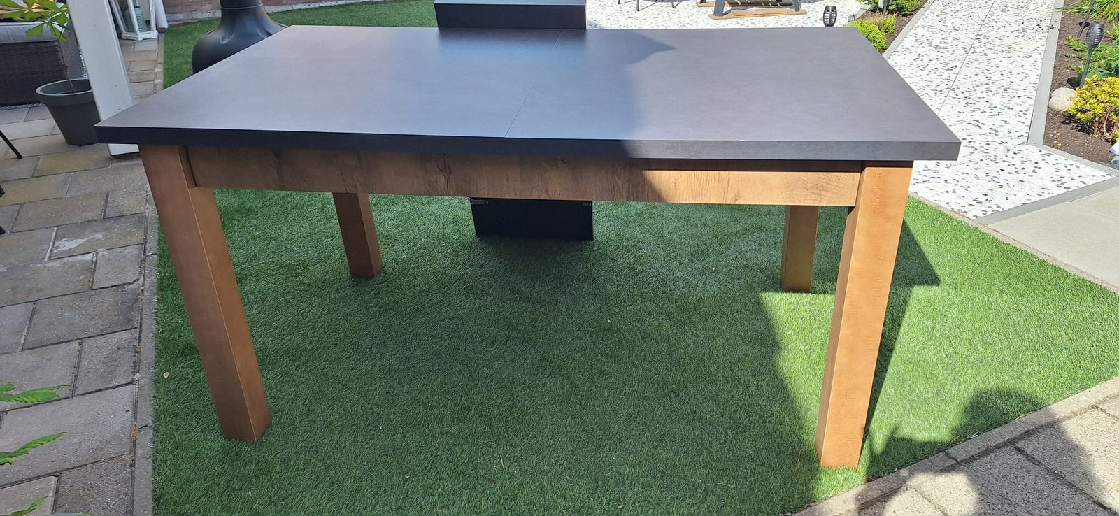 Eetkamertafel 90x160 uit te breiden met 40 cm, Ophalen, Zo goed als nieuw, Rechthoekig, 50 tot 100 cm