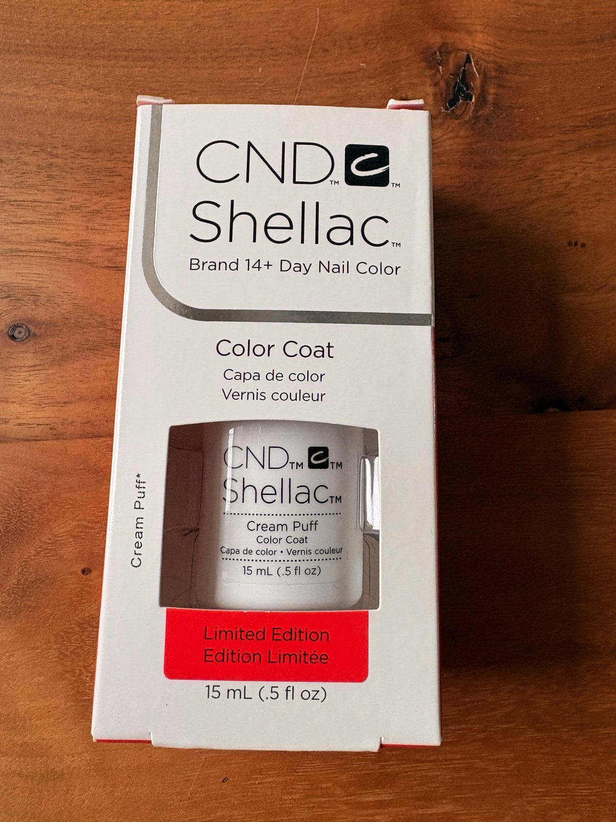 CND Shellac Cream Puff Limited Edition Nieuw, Wit, Nieuw, Ophalen of Verzenden, Handen en Nagels