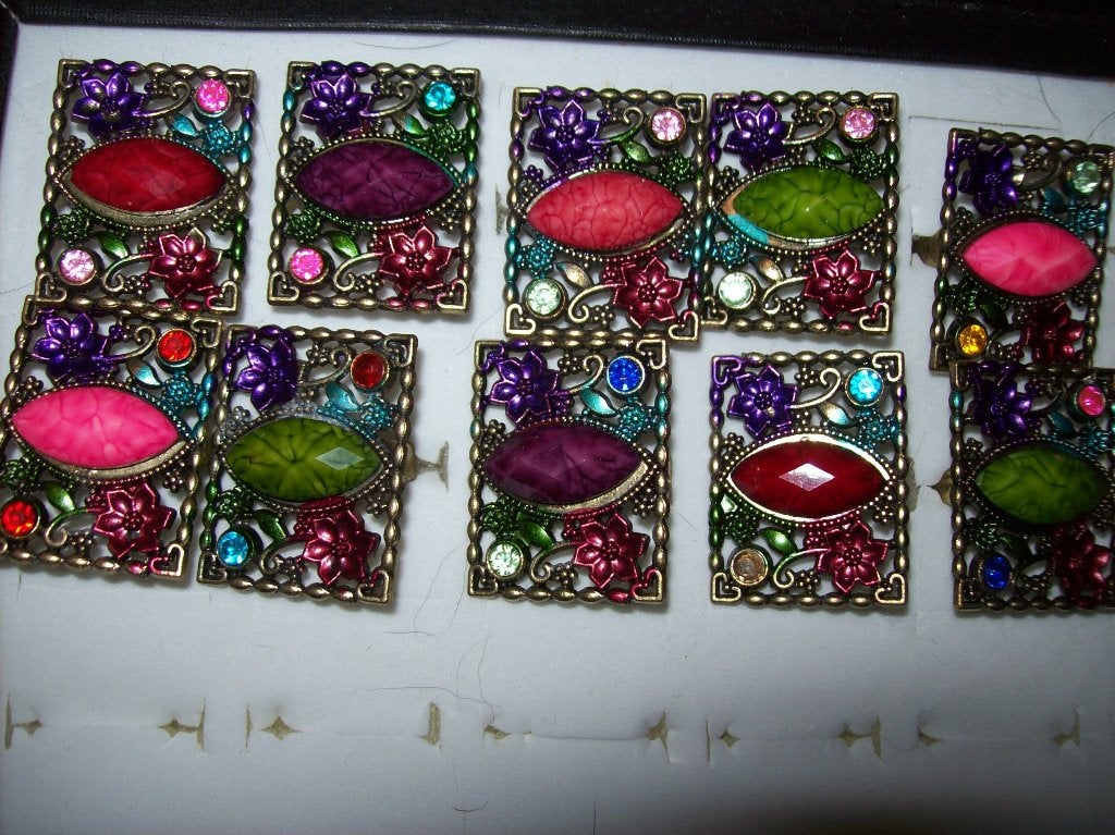 Ringen Meer kleur / Zilver Zwart verstelbaar 4 voor 8,00, Overige kleuren, IJzer of Staal, Nieuw, Ophalen of Verzenden