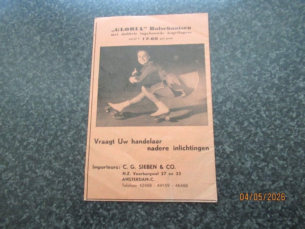 FOLDER- SIEBEN EN CO-AMSTERDAM-oa GLORIA,SICO KULTUS -CA1955, Ophalen of Verzenden, Gelezen, Folder