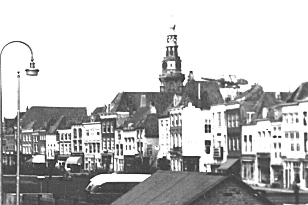 Oude foto 700487	Vlissingen	ZL Beursgebouw Bellamypark	1957, Ophalen of Verzenden, 1940 tot 1960, Gelopen, Zeeland