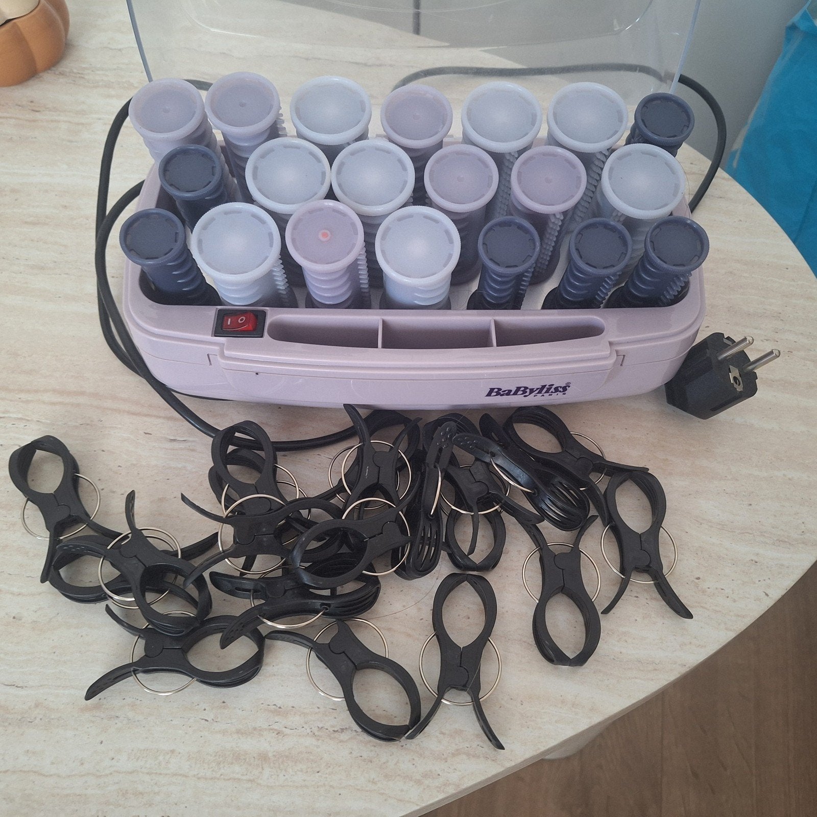 BaByliss krulset met 20 rollers en clips, Ophalen of Verzenden, Gebruikt, Haarverzorging