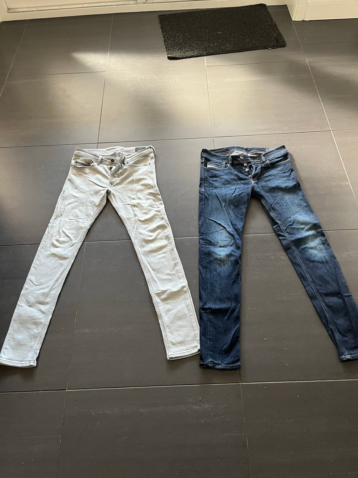 Diesel Sleenker Skinny Jeans - Grijs & Blauw (W30 L32), Ophalen of Verzenden, Gedragen, Grijs, W32 (confectie 46) of kleiner