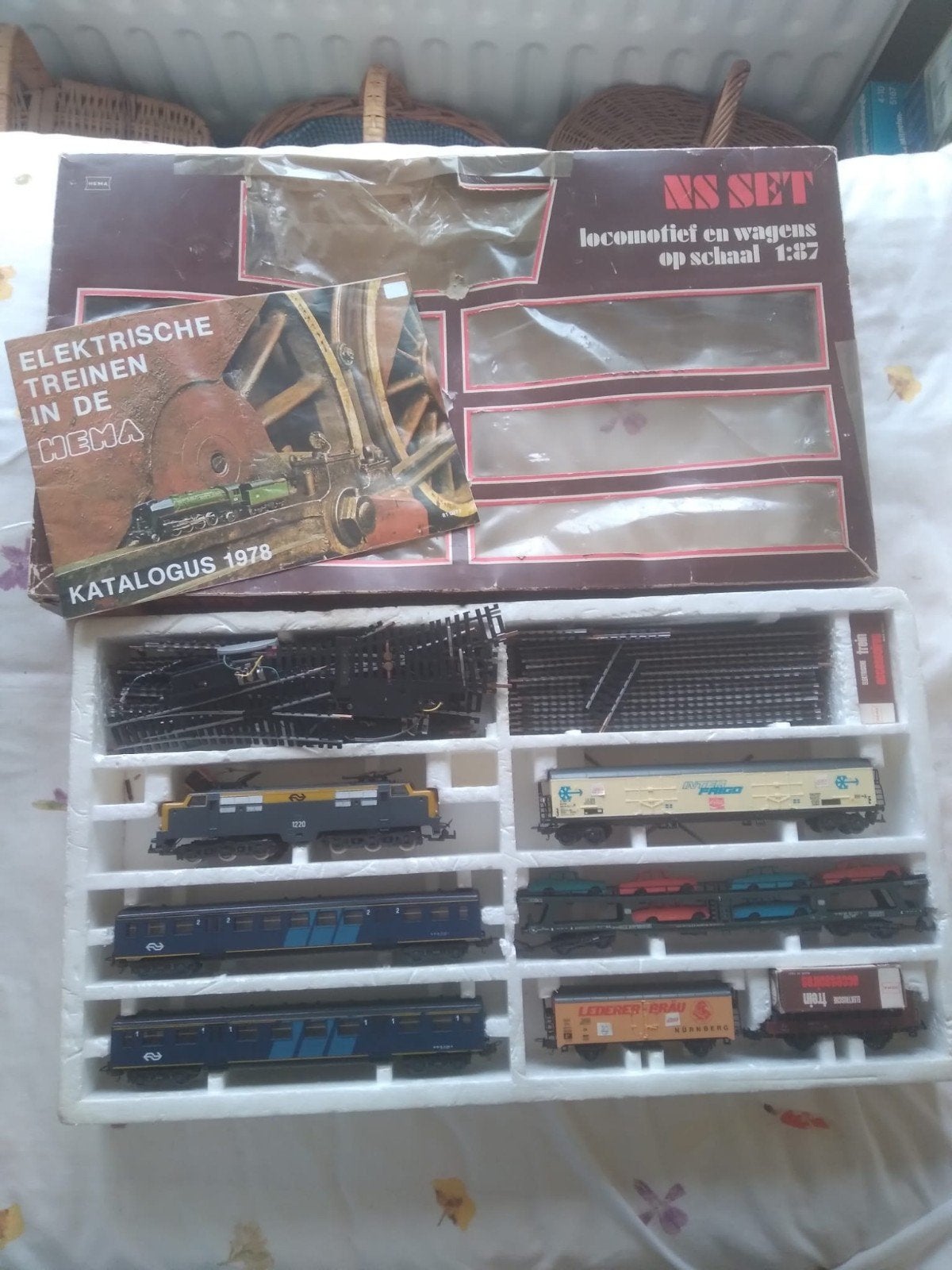 NS SET locomotief en wagens op schaal 1:87, Ophalen, Gebruikt, NS, Gelijkstroom