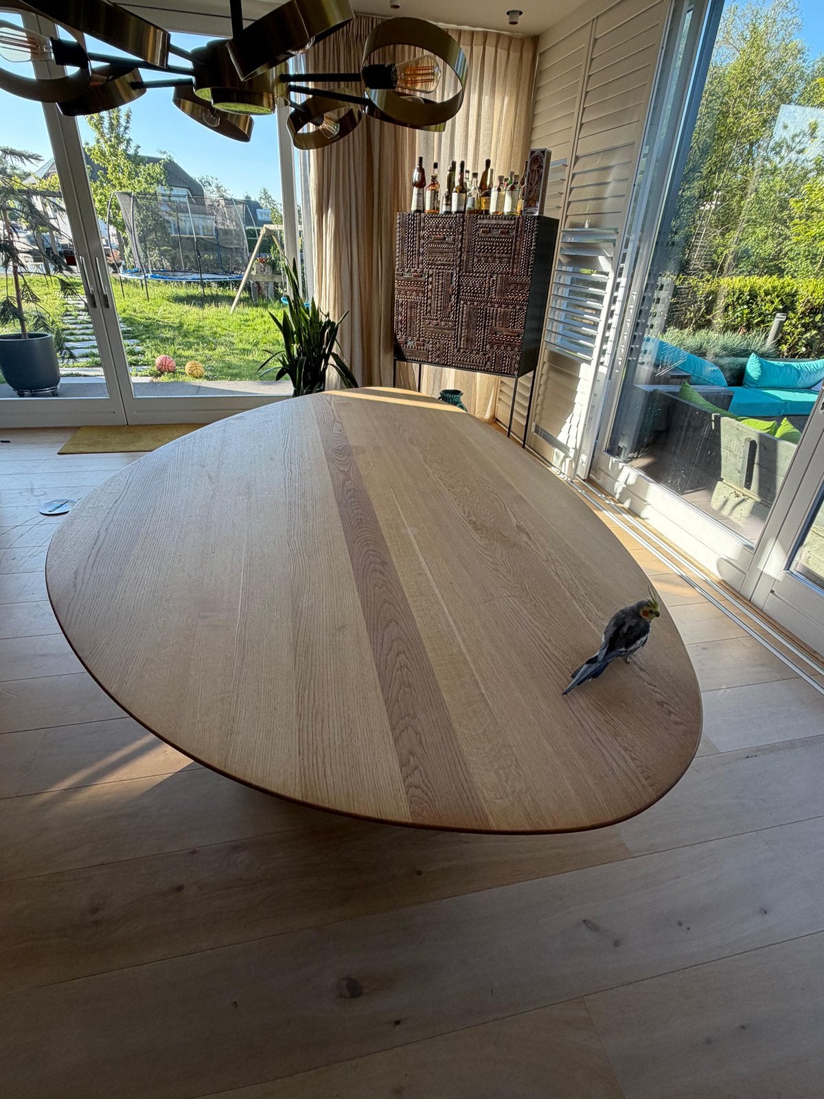 Eettafel Massief Eiken merk Brutaal by Ruud Van Oosterhout, Ophalen, Zo goed als nieuw, Rechthoekig, 50 tot 100 cm