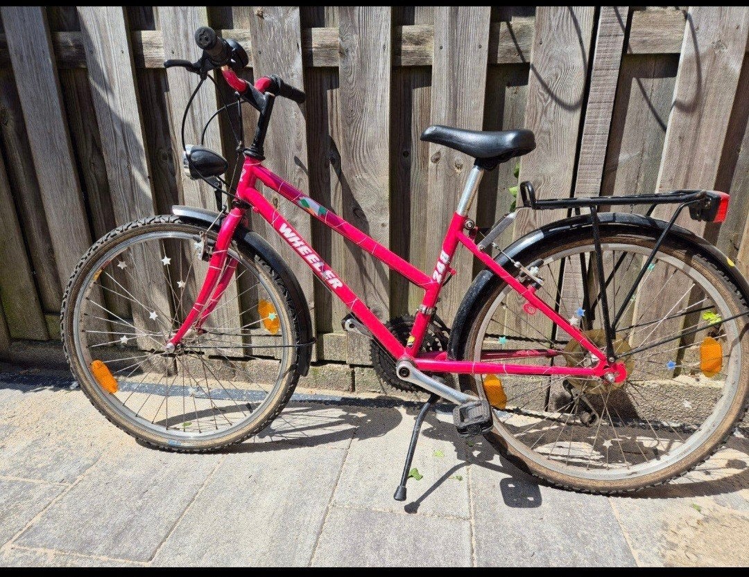 Roze kinderfiets - Wheeler 148, Gebruikt, 10 tot 15 versnellingen, Velgrem, Overige maten