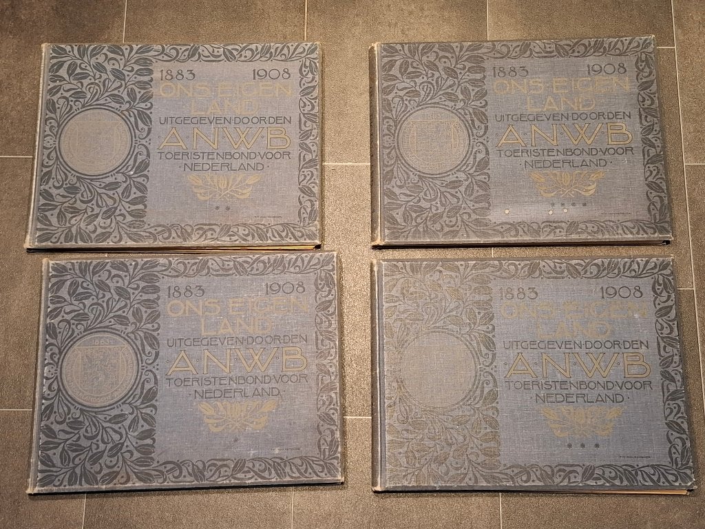 Prentenboeken - ANWB - 4 keer - Ons eigen land (1883 - 1908), Boeken, Ophalen of Verzenden, Gelezen, Diverse auteurs, Plaatjesalbum