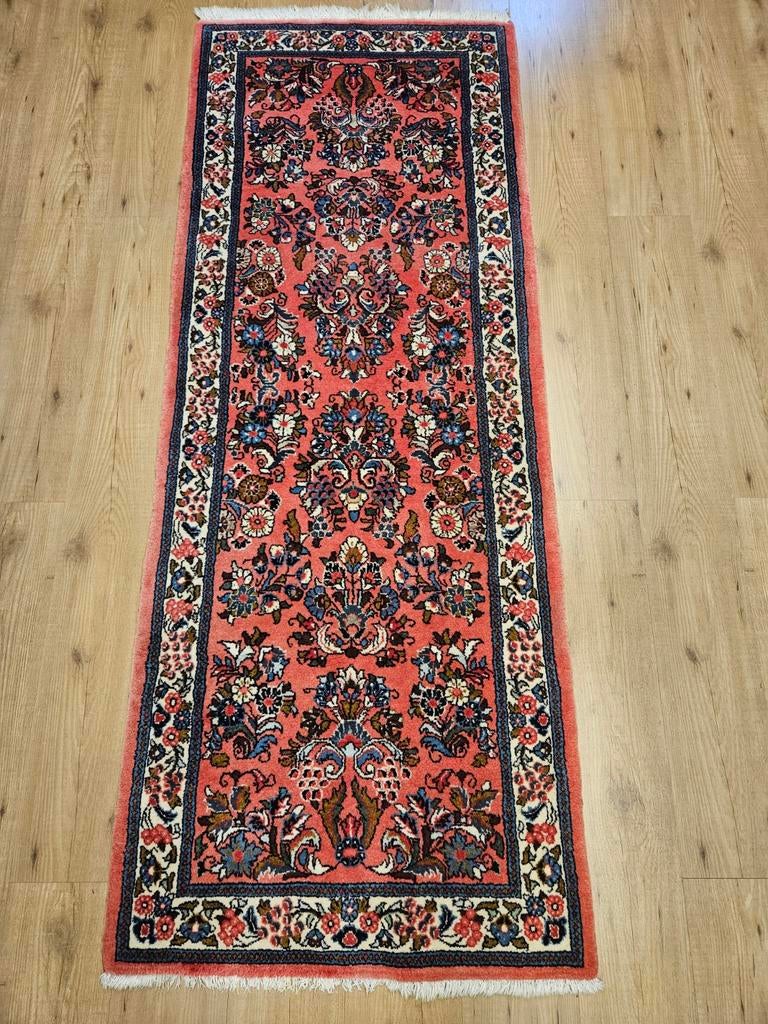 Handgeknoopt perzisch tapijt sarough 210x84, Info@SlatsAntiek.nl, Crème, Perzisch, Vof Slats Antiek