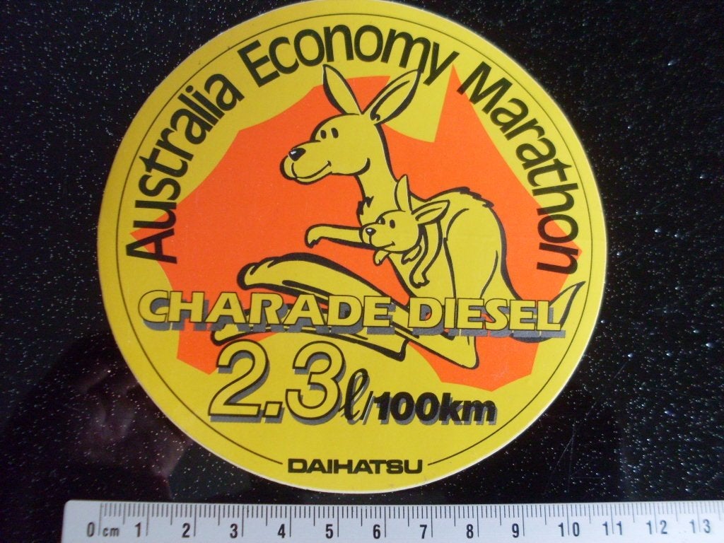 sticker australia economy marathon charade diesel daihatsu, Verzenden, Zo goed als nieuw, Overige typen