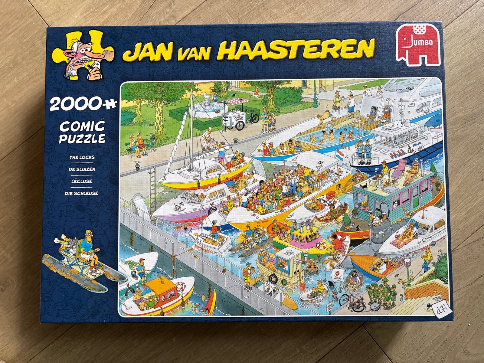Jumbo Jan van Haasteren puzzel “De Sluizen” 2000 stukjes, Ophalen of Verzenden, Meer dan 1500 stukjes, Gebruikt, Legpuzzel