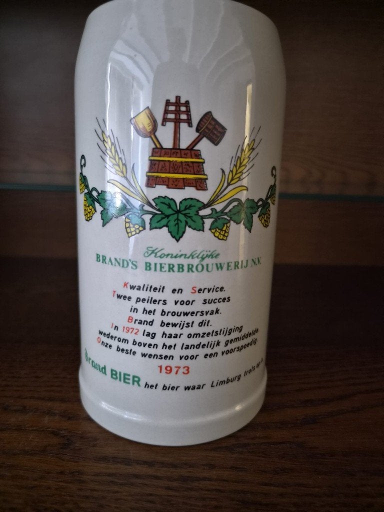 Brand Bier pul 1972, Verzamelen, Biermerken, Ophalen, Zo goed als nieuw, Pul(len), Brand