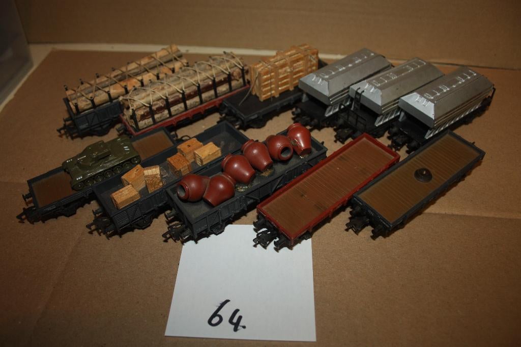 64)  11 diverse typen Electrotren wagons met FLM-koppelingen, Overige merken, Gebruikt, Gelijkstroom of Wisselstroom, Wagon