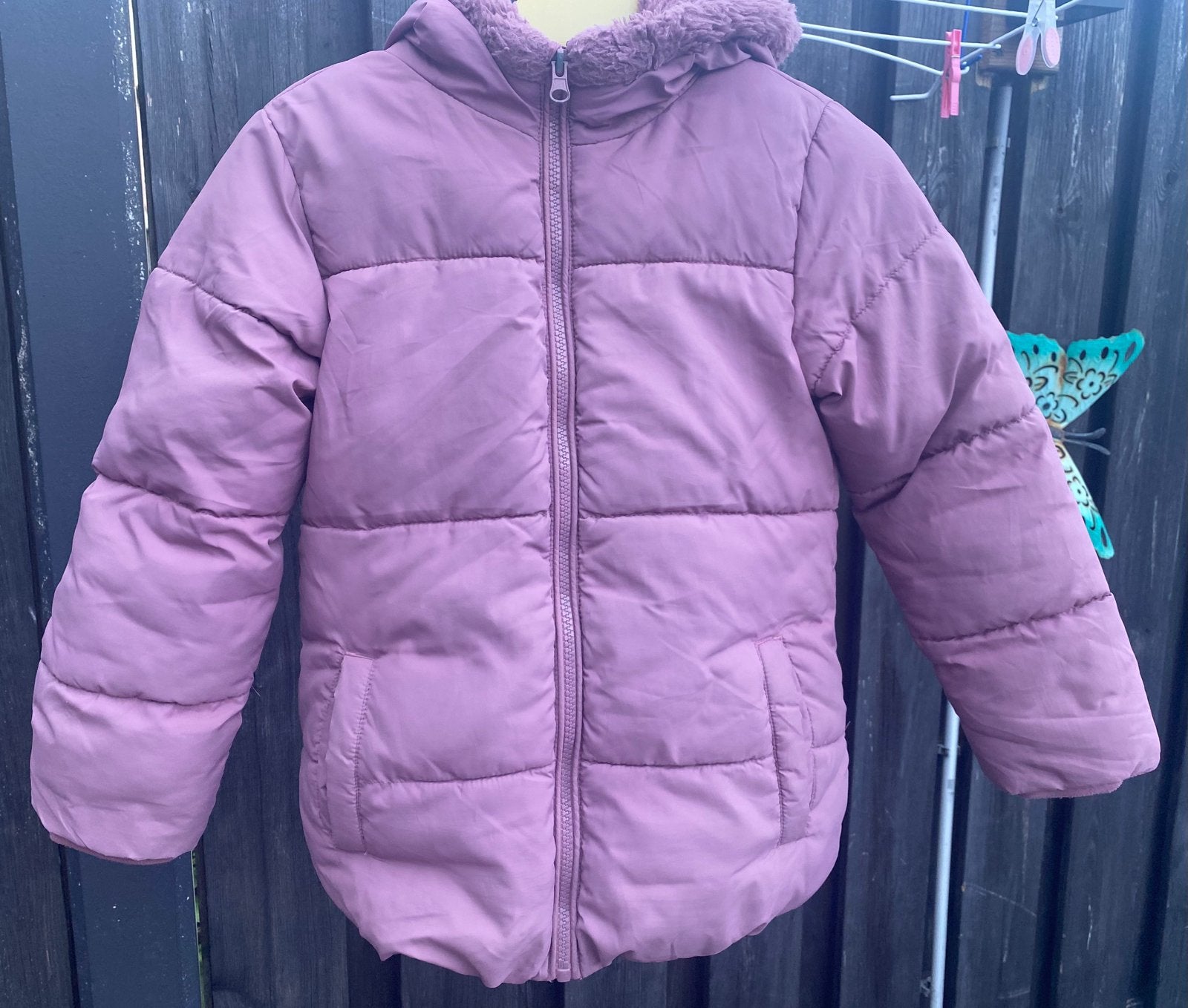 Meisjes jas maat 122/128, Kinderen en Baby's, Kinderkleding | Maat 122, Ophalen of Verzenden, Zo goed als nieuw, Meisje, Jas