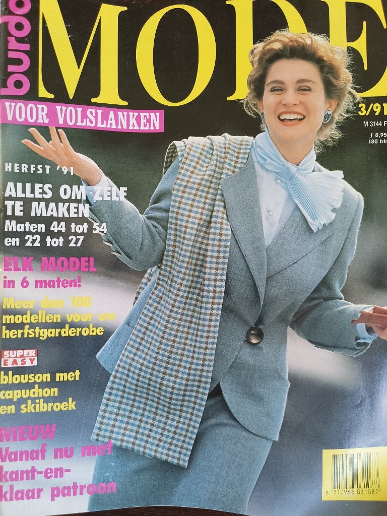 Burda Mode voor volslanken 3 1991, Hobby en Vrije tijd, Kledingpatronen, Ophalen of Verzenden, Zo goed als nieuw, Vrouw, Burda