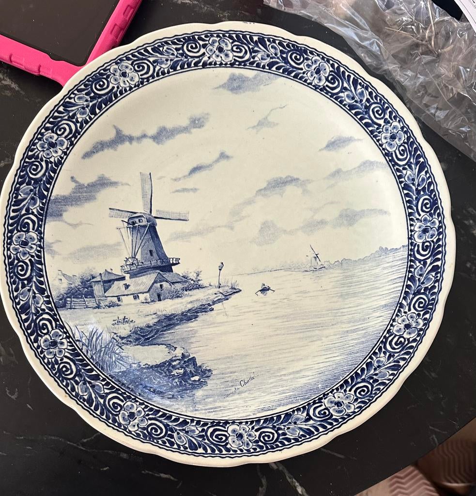 Delftsblauw bord 40 cm, Ophalen