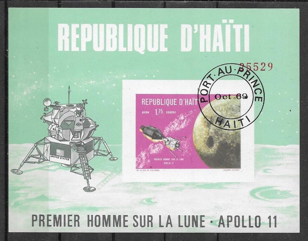 Haiti 1969  Ruimtevaart, Verzenden, Gestempeld, Midden-Amerika