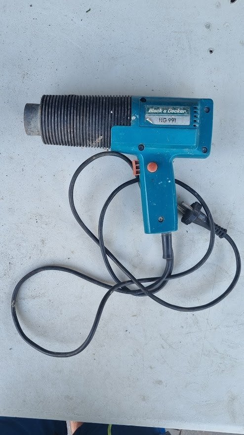 Black & Decker HG 991 heteluchtpistool, Doe-het-zelf en Verbouw, Gebruikt, Decoupeerzaag, Ophalen of Verzenden, 30 tot 70 mm