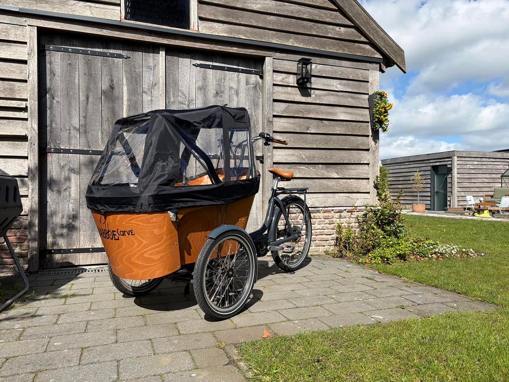 Bakfiets babboe carve mountain, 4 kinderen of meer, Huif, Zo goed als nieuw, Ophalen