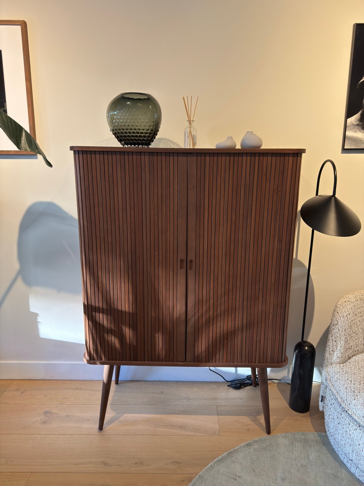 Zuiver Barbier Kast Walnoot goed als nieuw, Huis en Inrichting, Kasten | Dressoirs, Ophalen, 50 tot 100 cm, Zo goed als nieuw