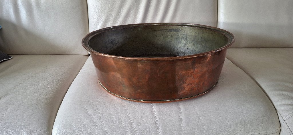 Oud koperen bak, Antiek en Kunst, Ophalen, Koper
