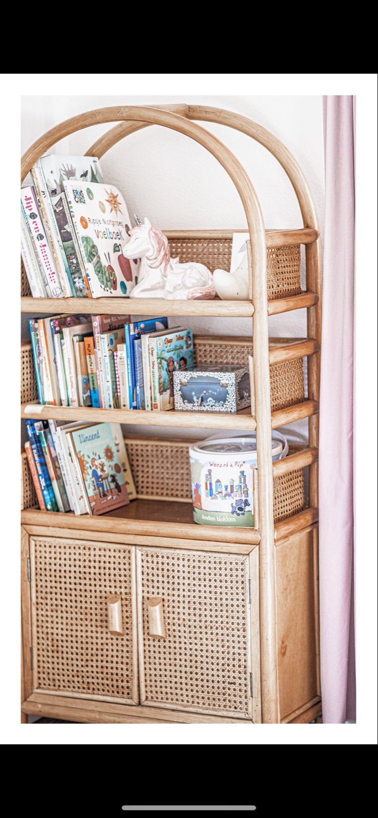 Rotan Kinderboekenkast met Opbergruimte, Kinderen en Baby's, Ophalen, Gebruikt, Kast
