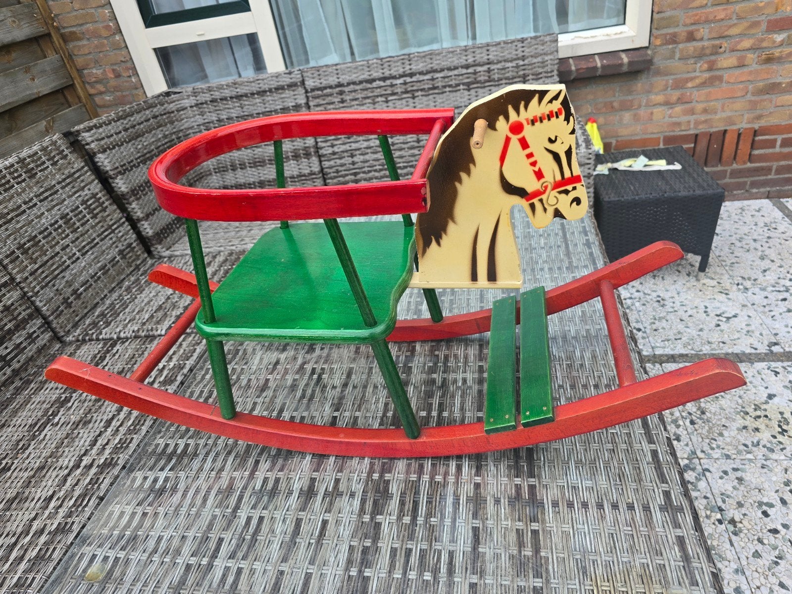 Antiek hobbelpaard in originele staat ruim 70 jaar oud, Ophalen, Zo goed als nieuw