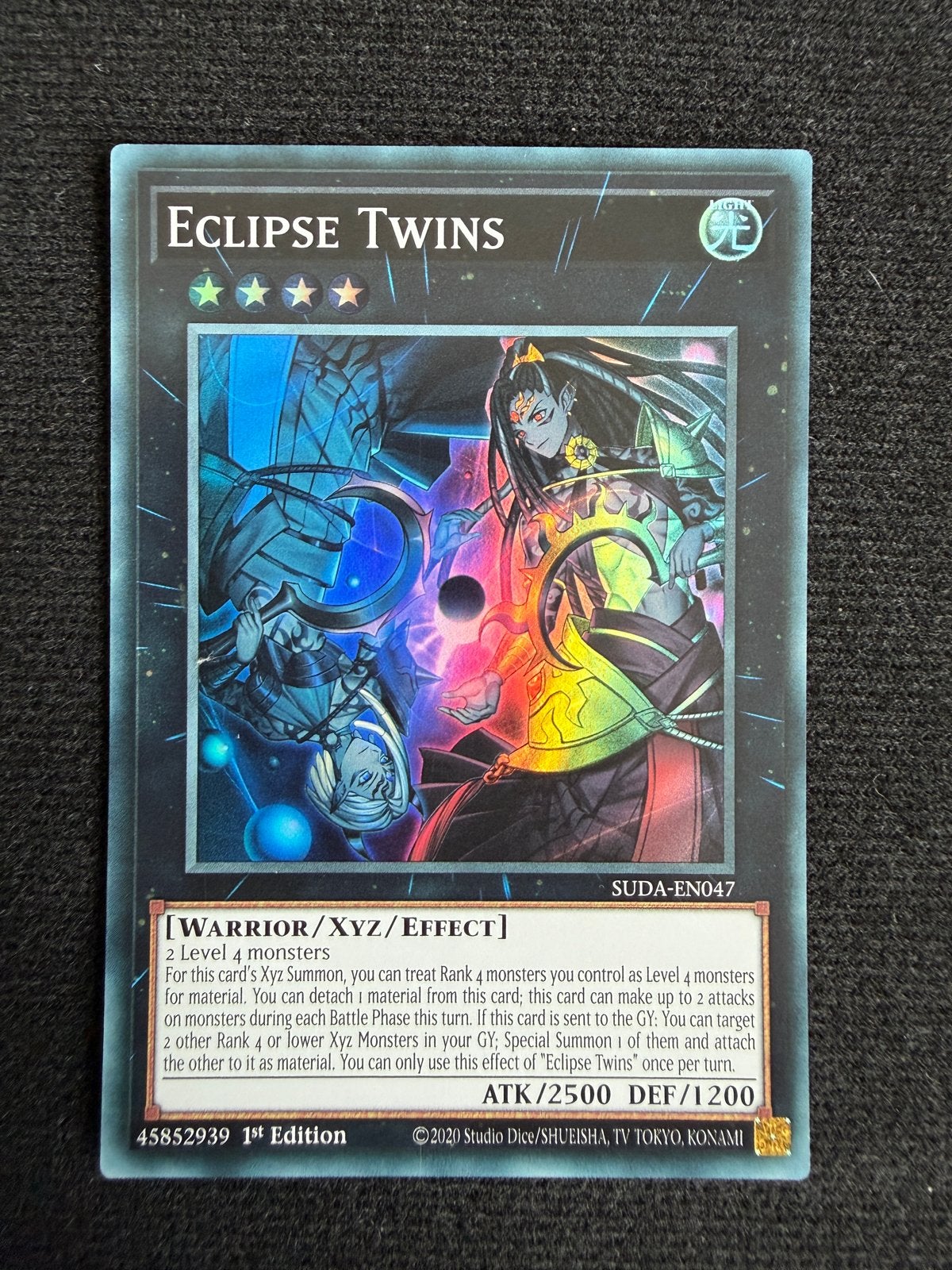 Eclipse Twins - Super Rare - SUDA-EN047 1st Edition, Verzenden, Zo goed als nieuw, Losse kaart