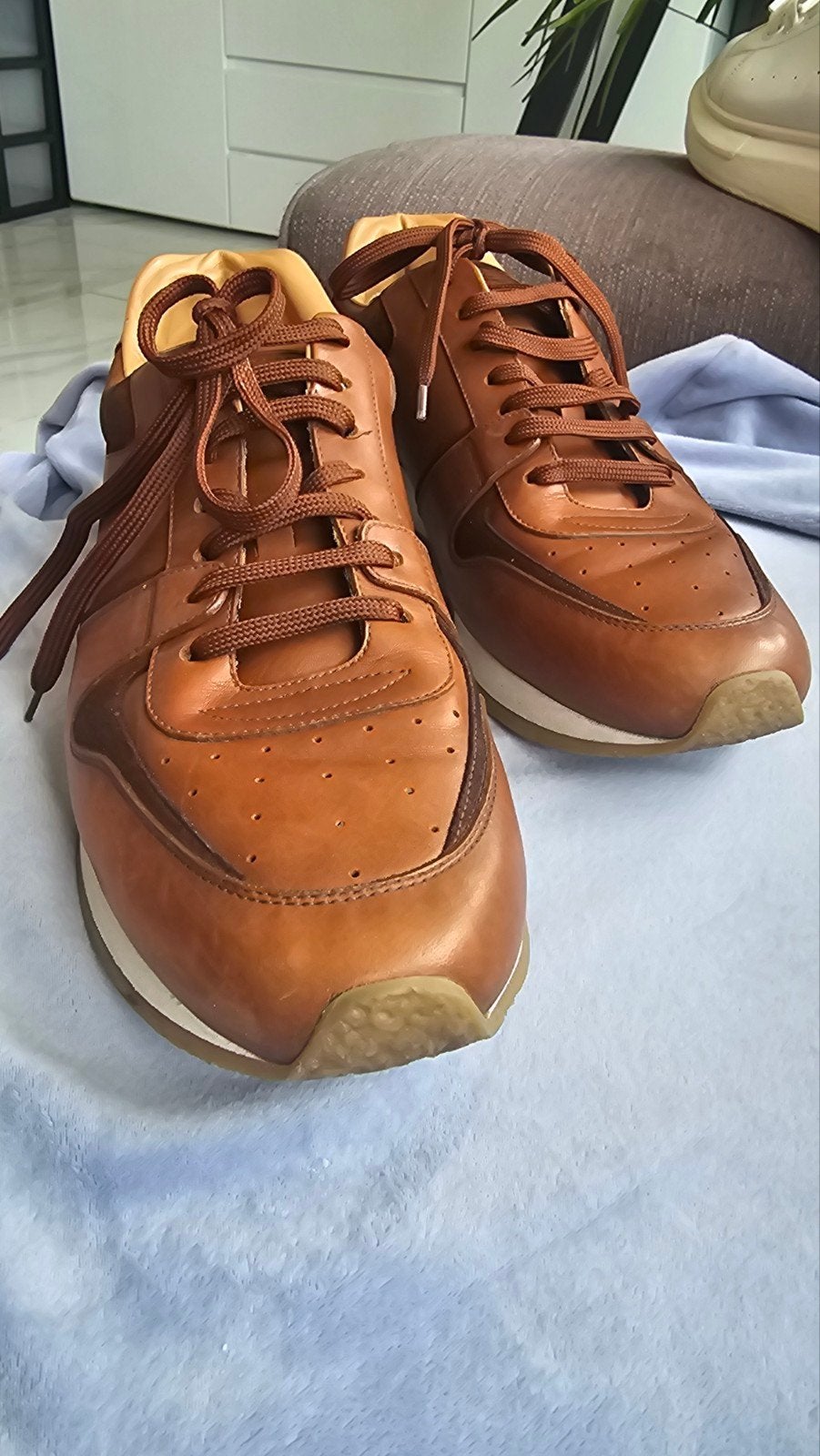 Louis Vuitton Heren Sneakers - Bruin Leer, Bruin, Ophalen of Verzenden, Sneakers of Gympen, Louis Vuitton