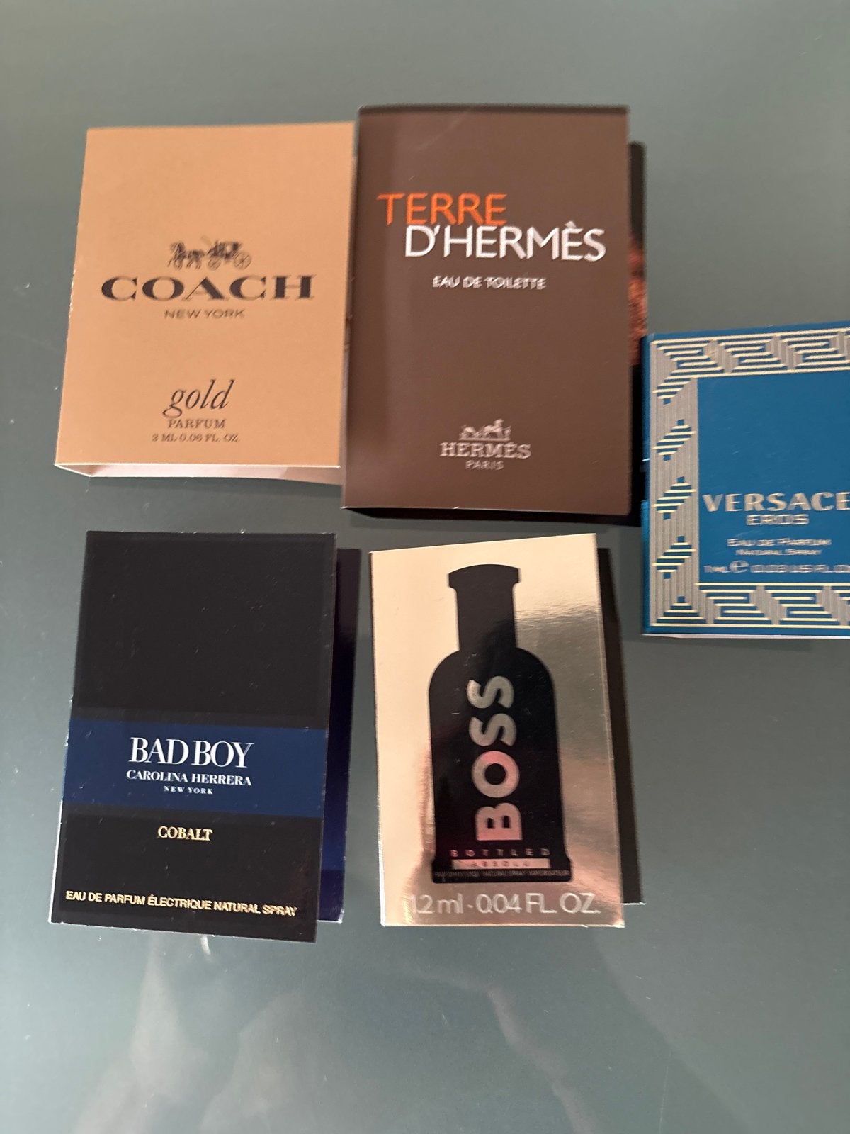 Diverse parfum samples:Coach, Hermès, Versace, Bad Boy, Boss, Ophalen of Verzenden, Nieuw