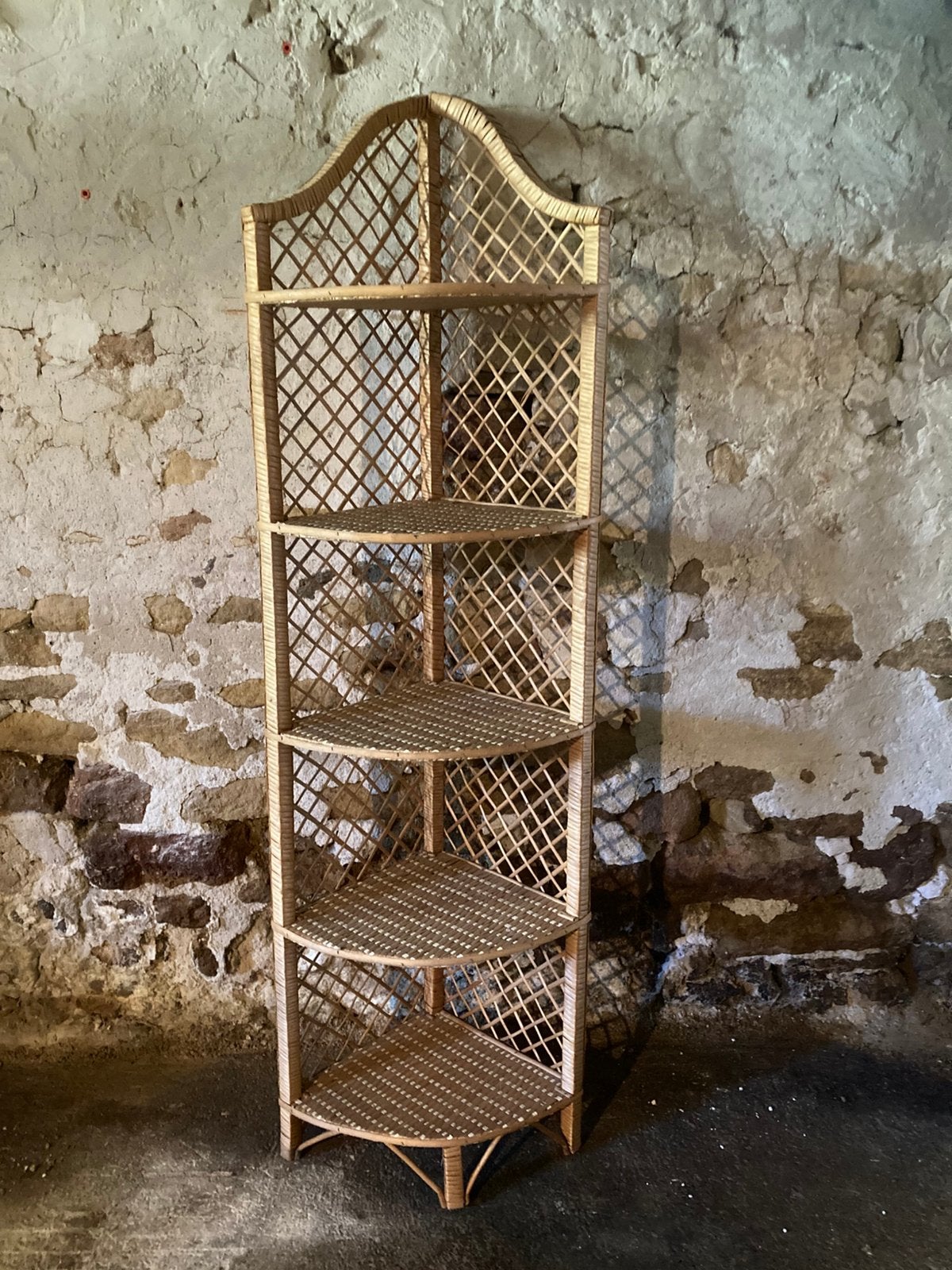 Rotan hoekkast hoekrek keukenrek bohemian ibiza, Ophalen