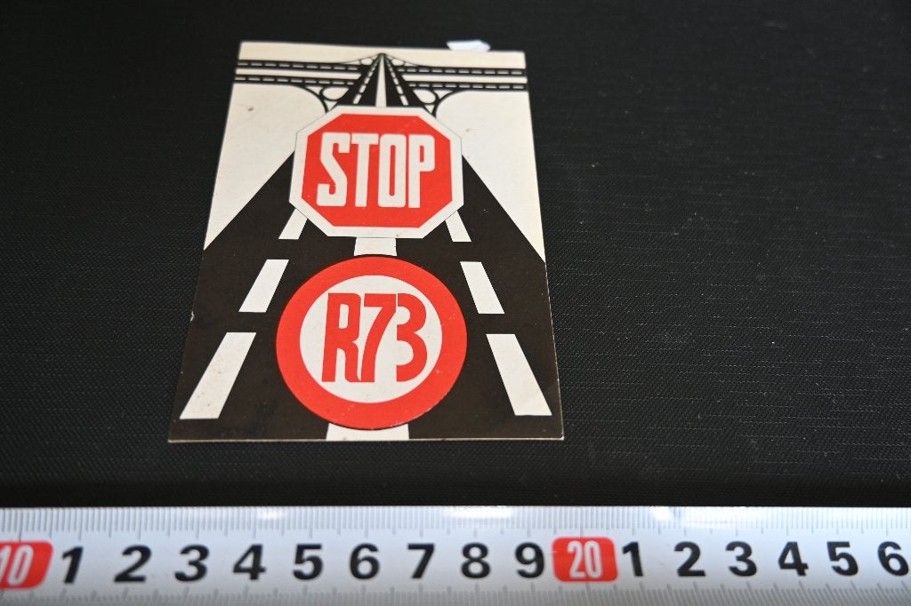 sticker STOP R73, Ophalen, Zo goed als nieuw
