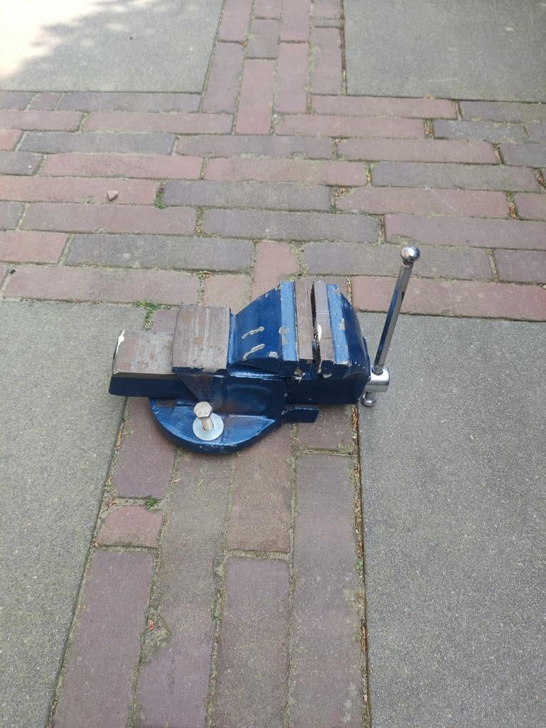 Robuuste bankschroef - Blauw, gebruikt, Ophalen, Gebruikt