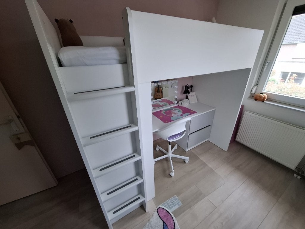 Hoogslaper Ikea Smastad wit, Ophalen, Eenpersoons, 210 cm, Minder dan 160 cm