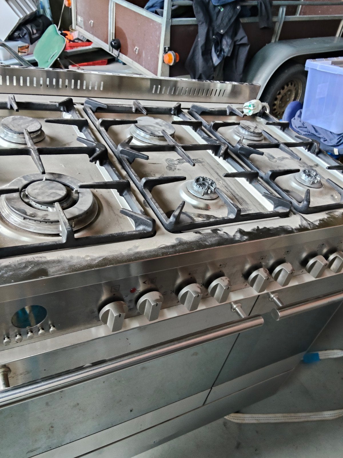 M-System Vrijstaand Gasfornuis met Oven - RVS, Ophalen, Gebruikt, 60 cm of meer, Gas