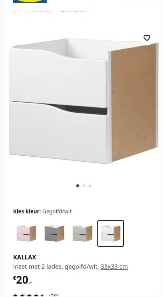 2x LADEN inc. Inzetten wit Kallax Ikea, Ophalen, Zo goed als nieuw