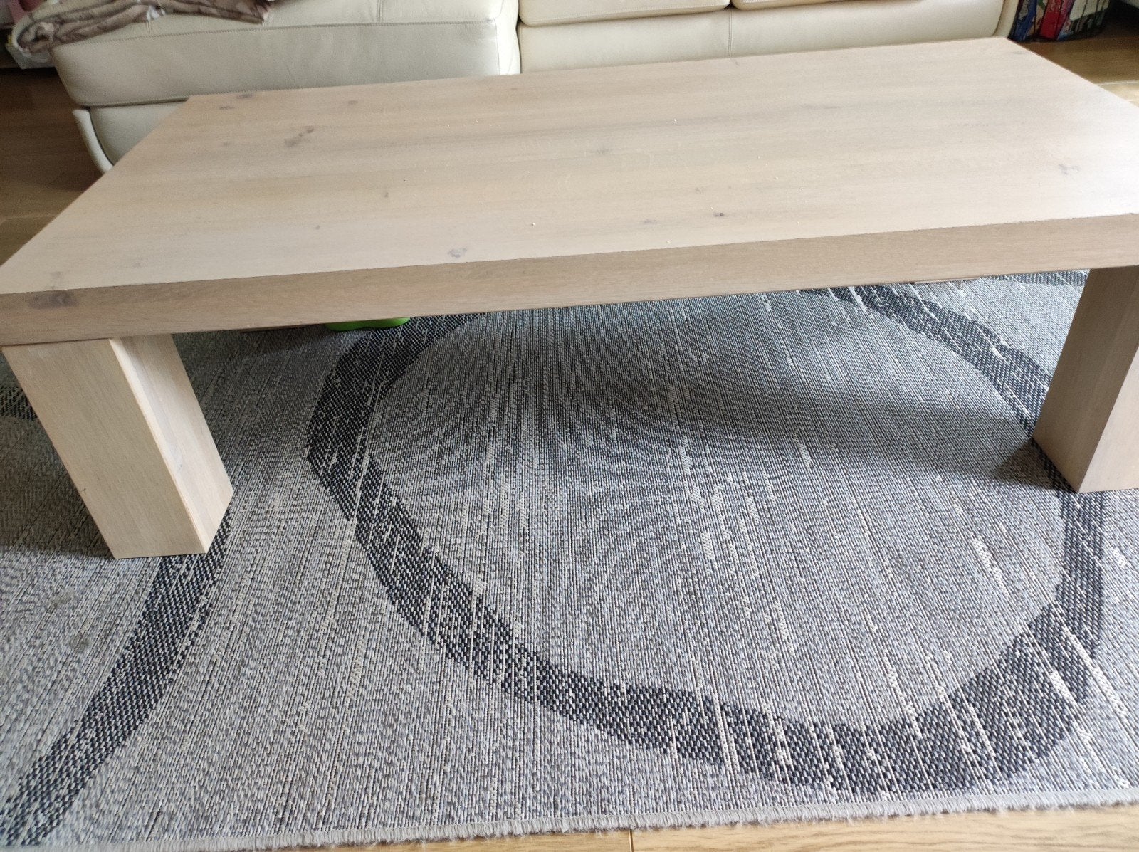 Set: Whitewashed Eiken Eettafel & Salontafel, Ophalen, Gebruikt, Eikenhout, Vier personen
