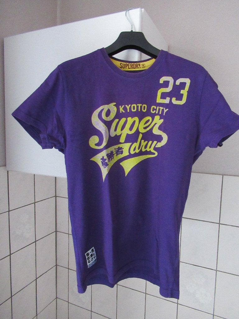 Klassiek origineel Superdry T-shirt Maat M. IZGST!, Kleding | Heren, T-shirts, Maat 48/50 (M), Paars, Ophalen of Verzenden, Zo goed als nieuw