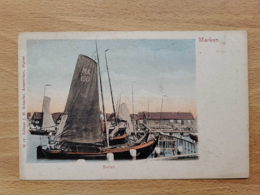 ansicht MARKEN Botter Haven, Ophalen of Verzenden, Voor 1920, Noord-Holland