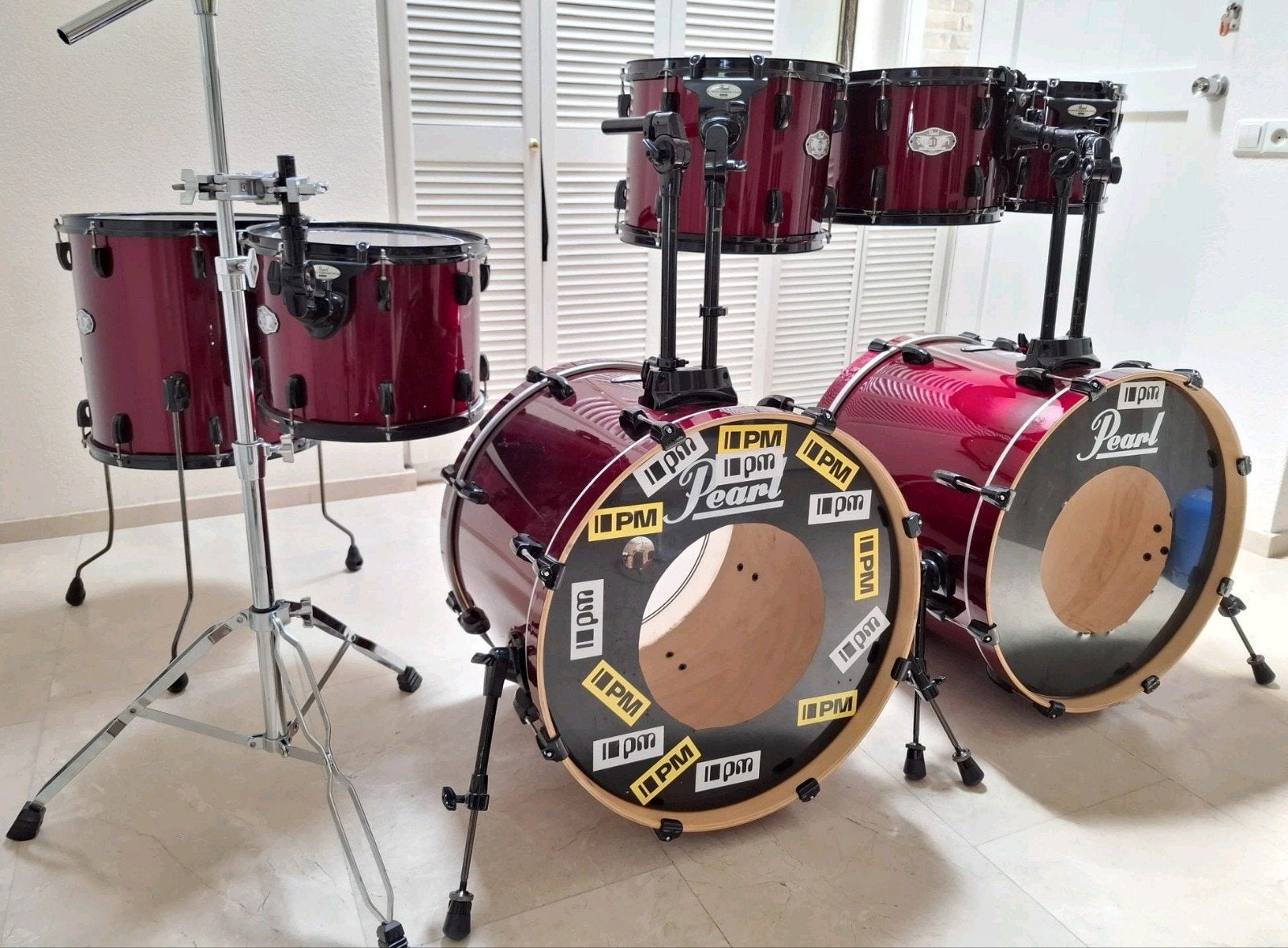 MEGA Pearl Vision Birch shell set drumstel shellset, Gebruikt, ., Ophalen, Overige merken
