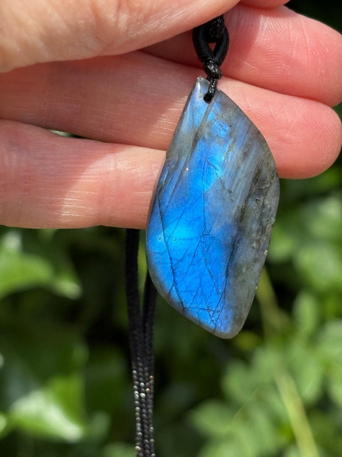 Labradoriet ketting verstelbaar met blauwe flits, Sieraden, Tassen en Uiterlijk, Kettingen, Blauw, Nieuw, Cariadgems@hotmail.com