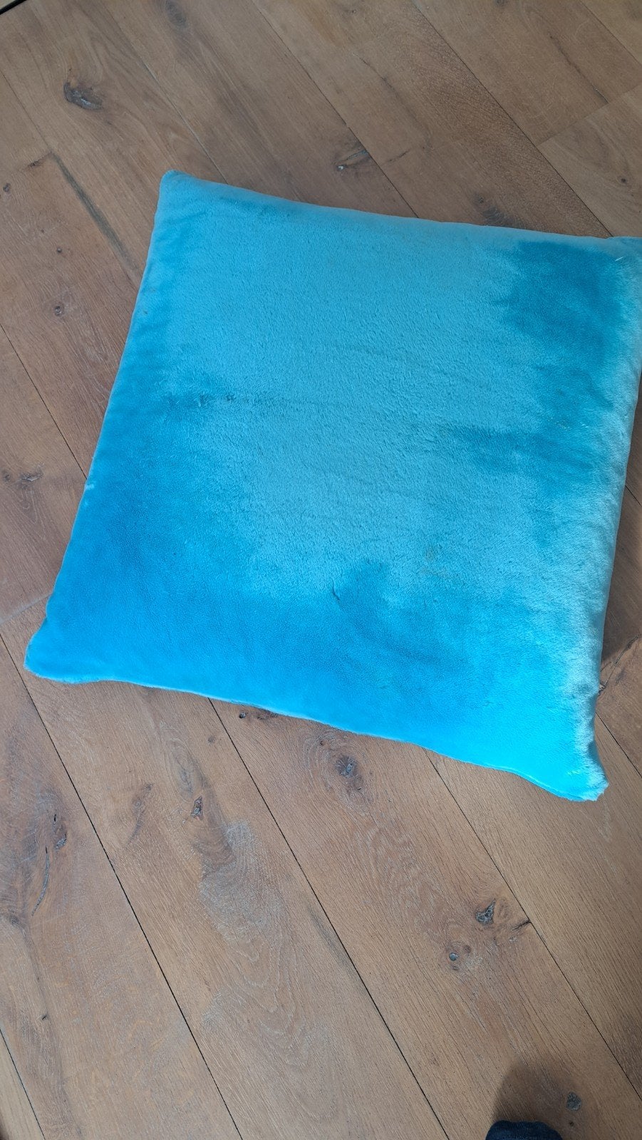 Twee x groot vierkant kussen 72x72 cm met dikke vacht hoes, Gebruikt, Meerkleurig, IKEA, Vierkant